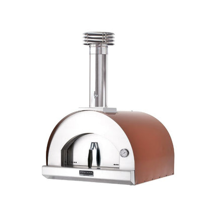 Fontana Margherita wood pizza oven in rosso red