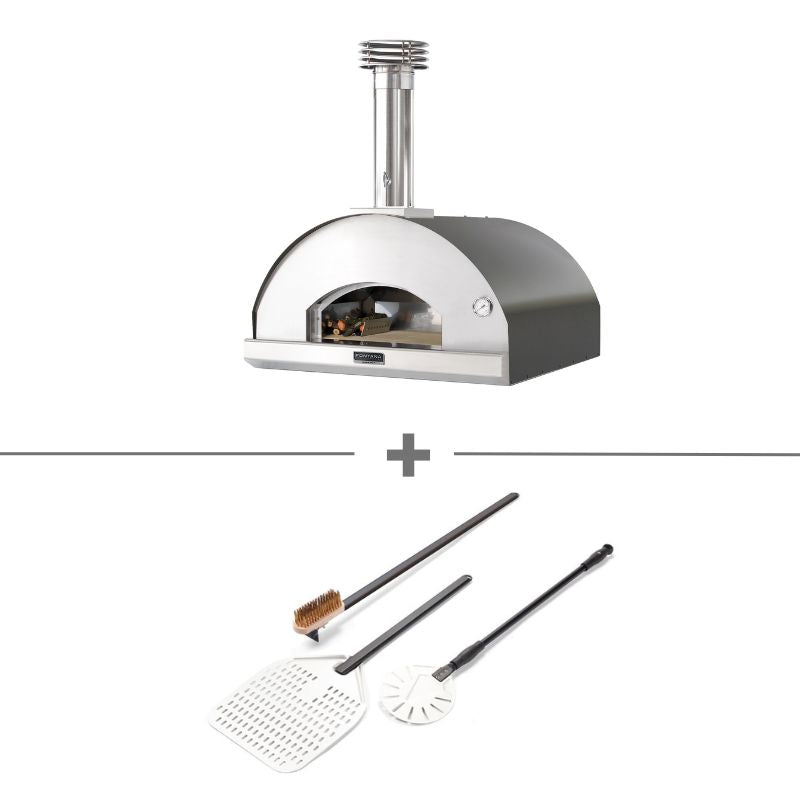 Fontana Marinara wood fired pizza oven starter bundle in anthracite