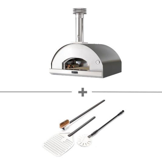 Fontana Marinara wood fired pizza oven starter bundle in anthracite