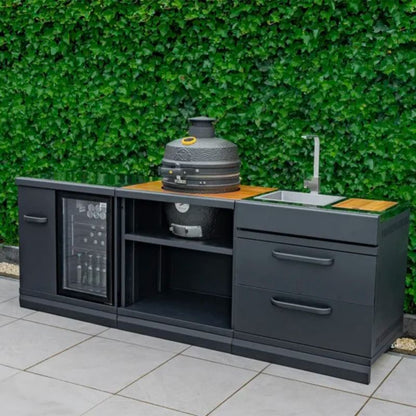 GRLLR Connect cooling and expansion unit with wooden worktop for 18 inch kamado sink unit