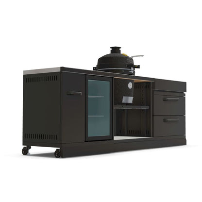 GRLLR Outdoor Kitchen Ember Classic kamado, fridge and sink, view 2