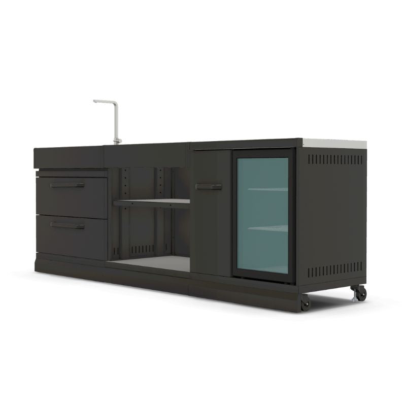 GRLLR Outdoor Kitchen sink, fridge and expansion unit, view 4