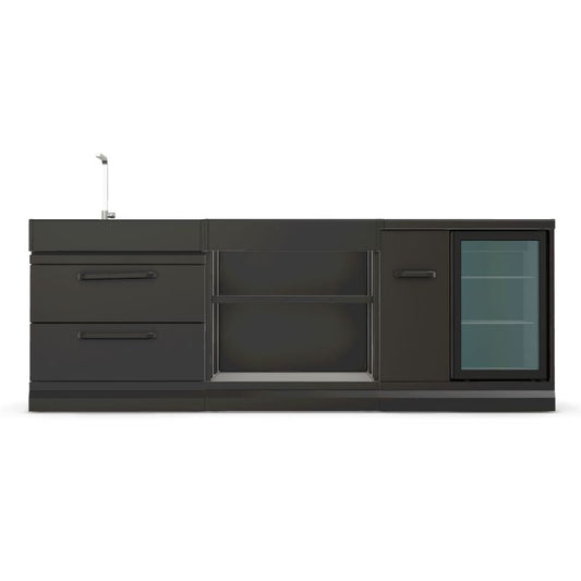 GRLLR Connect outdoor kitchen with sink, fridge and expansion unit