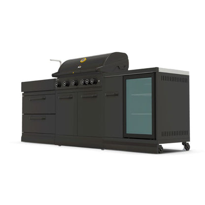 GRLLR Outdoor Kitchen G5S BBQ, sink and fridge, view 4