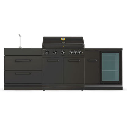 GRLLR Connect outdoor kitchen with G5S BBQ, sink and fridge