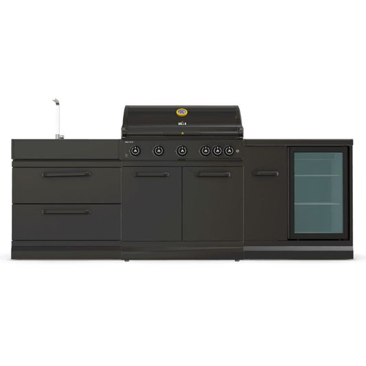 GRLLR Connect outdoor kitchen with G5S BBQ, sink and fridge