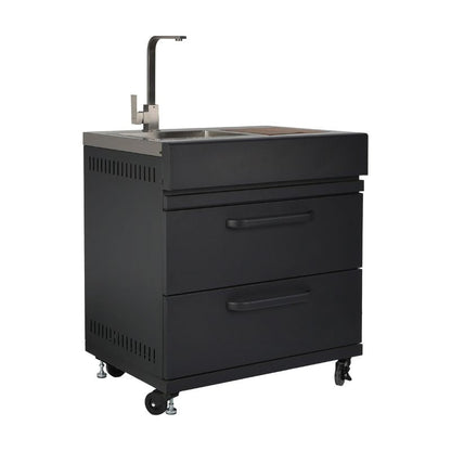 GRLLR Outdoor Kitchen with Stove, Fridge and Sink