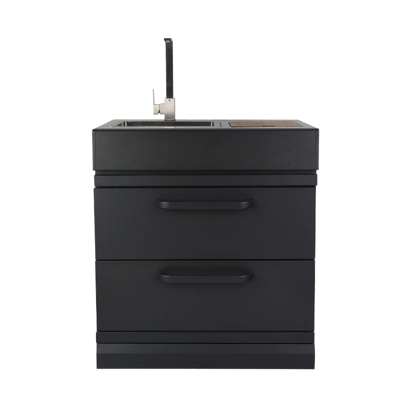 GRLLR Outdoor Kitchen - G5S 5 Burner BBQ, Fridge, Sink & Kamado Unit