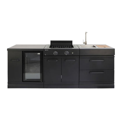 GRLLR Connect outdoor kitchen with cooling unit, stove unit and sink unit