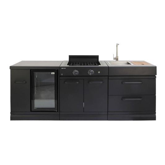 GRLLR Connect outdoor kitchen with cooling unit, stove unit and sink unit
