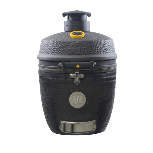 GRLLR Ember Classic 18 inch built-in kamado grill in charcoal black