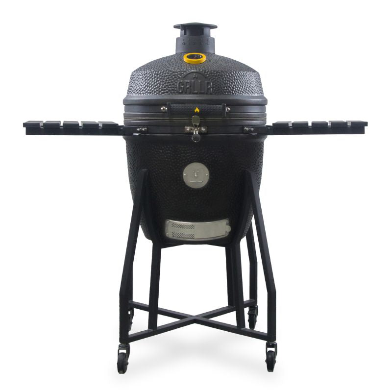 GRLLR Ember Classic 22 inch Kamado Grill in charcoal black