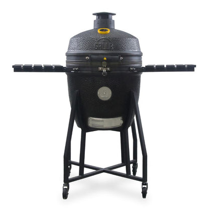GRLLR Ember Classic 22 inch Kamado Grill in charcoal black