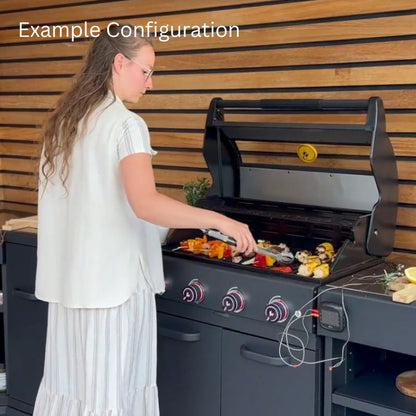 GRLLR Outdoor Kitchen - G5S 5 Burner BBQ, Fridge and Sink