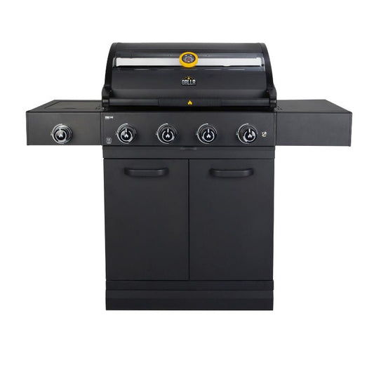 GRLLR Prime G4S gas barbecue with side burner, black dials