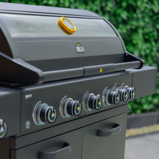 GRLLR Prime G5S gas barbecue, temperature dials