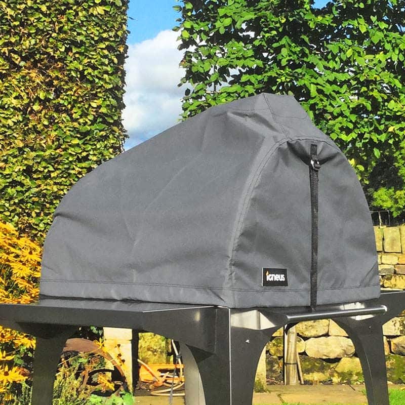 Igneus Classico Pizza Oven Cover protecting the oven