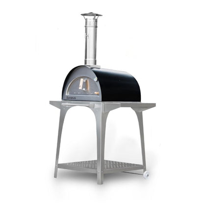 Igneus Pro 600 Pizza Oven Stand with oven and shelves