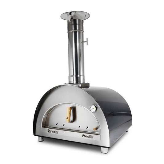 Igneus Pro 600 wood fired pizza oven in graphite