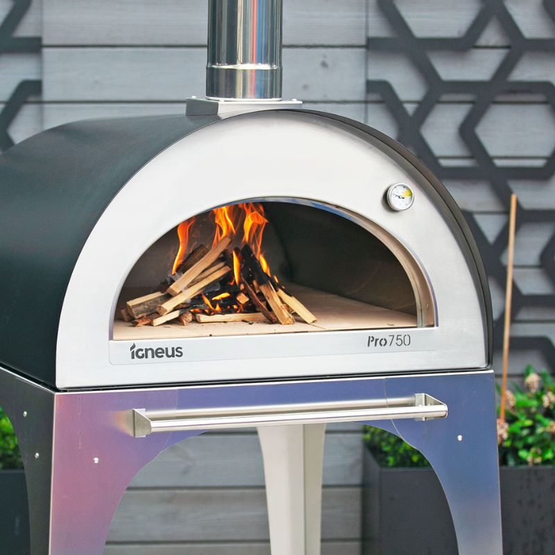 Igneus Pro 750 wood fired pizza oven, lifestyle shot 5