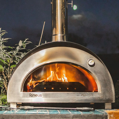Igneus Pro 750 wood fired pizza oven, lifestyle shot 9