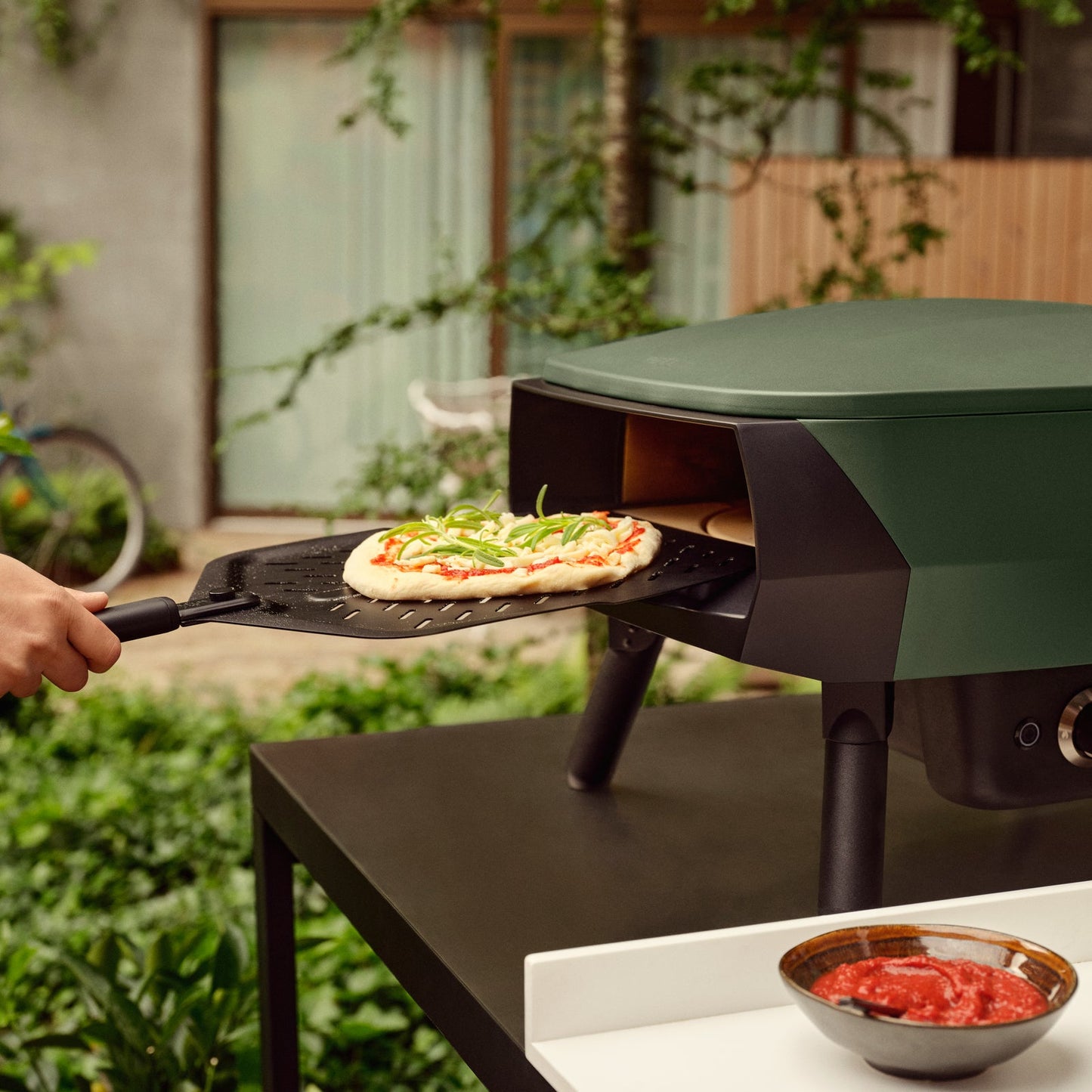 Witt Piccolo Rotante 13" Pizza Oven - Matte Green
