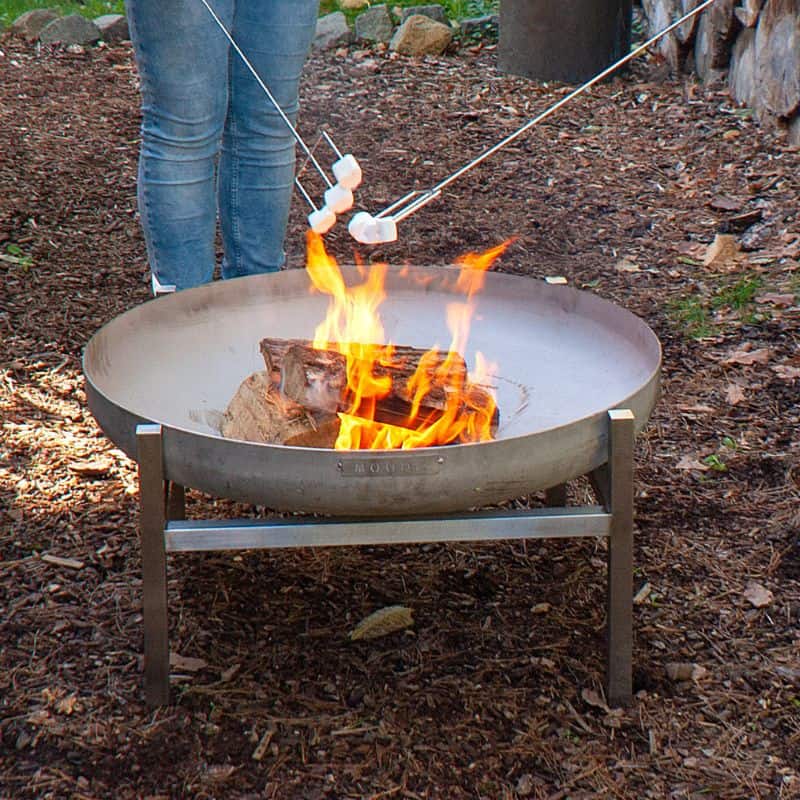 MOODZ Fire Bowl Feet stainless steel, close-up view