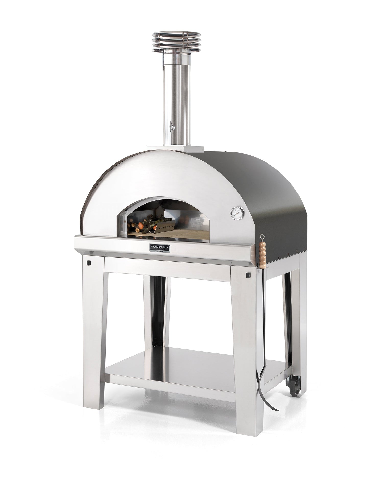 Fontana Mangiafuoco wood fired pizza oven in anthracite