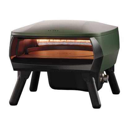 Witt PICCOLO Rotante 13 inch pizza oven in matt green