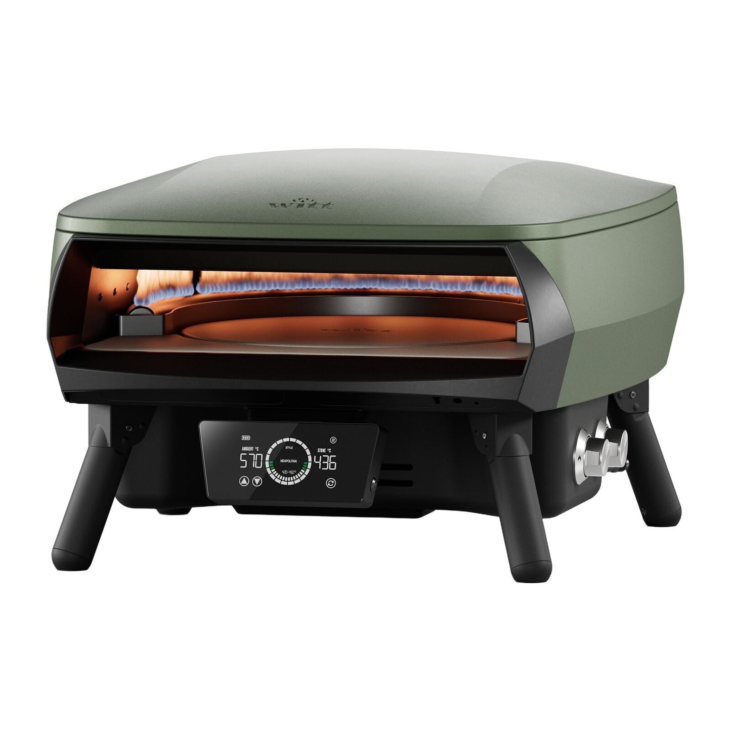 Witt ETNA Rotante Control 13 inch pizza oven in green