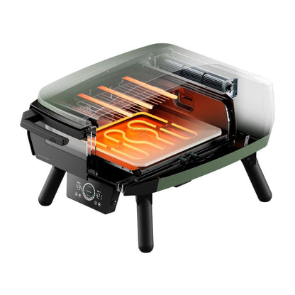 Witt eGNITE Control 13 inch pizza oven green, alternate view 2