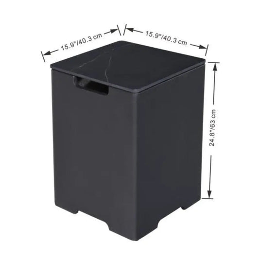 Elementi Fire Black Porcelain Tank Cover, alternate view