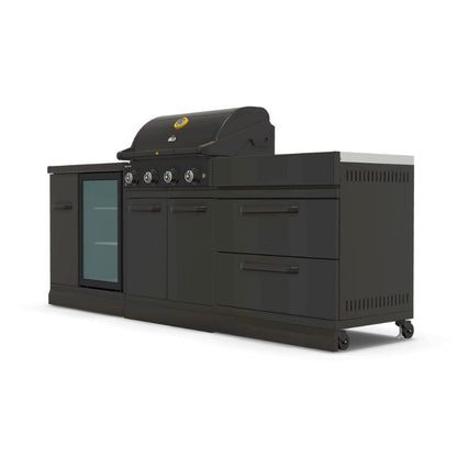 GRLLR Outdoor Kitchen G4S BBQ, fridge and storage, view 5