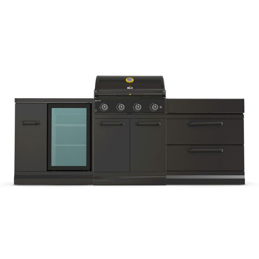 GRLLR Connect outdoor kitchen with G4S BBQ, fridge and storage unit