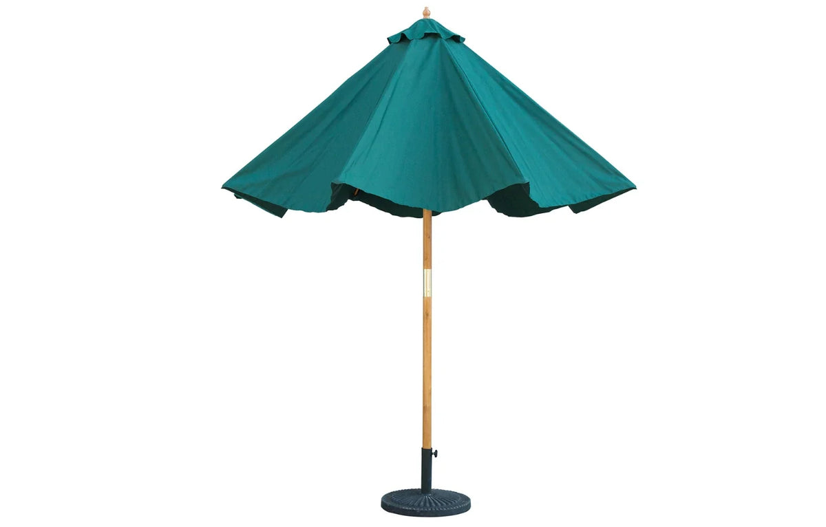 Bali Hunter Green Wooden Parasol 2.85m