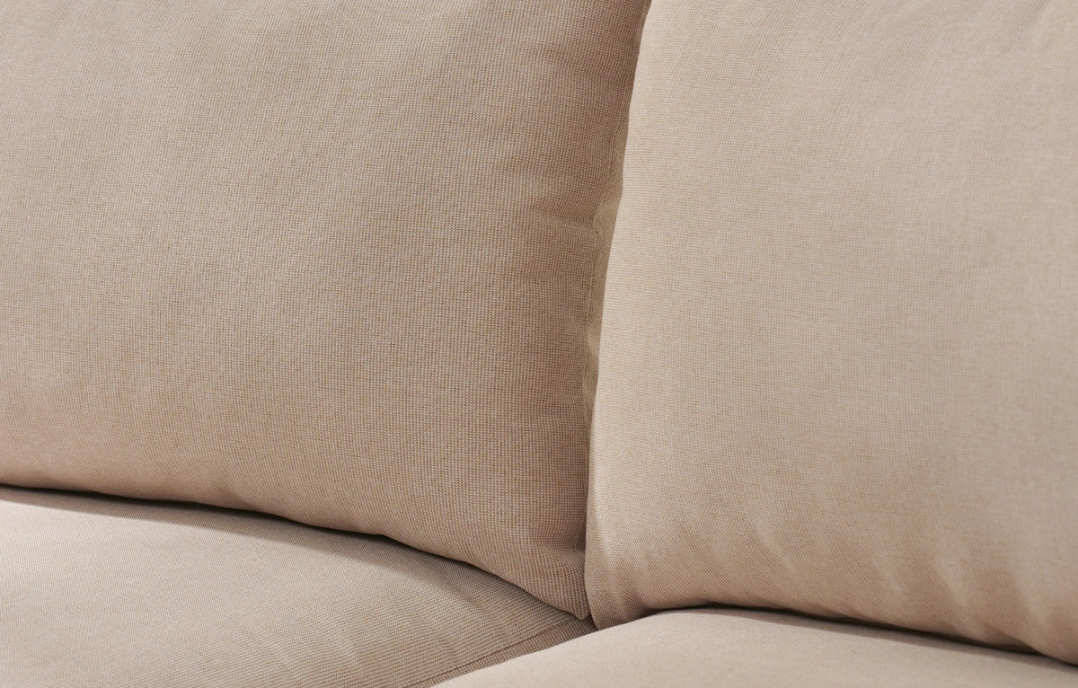 Kiki Beige 3-Seater Curved Garden Sofa and Coffee Table