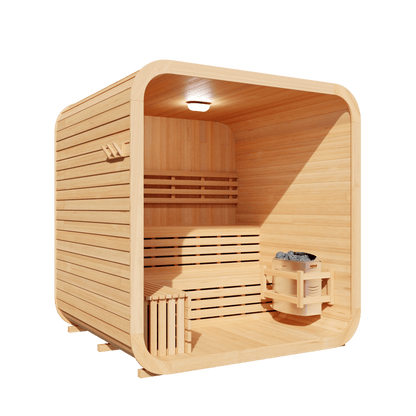 KOVE Cube Sauna, 3 to 4 Person, 6kW Harvia Heater