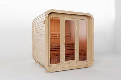 KOVE Cube Sauna, 3 to 4 Person, 6kW Harvia Heater