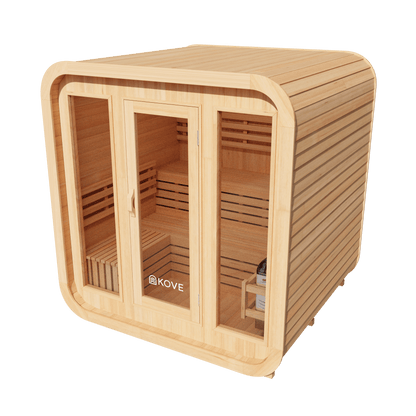 KOVE Cube Sauna, 3 to 4 Person, 6kW Harvia Heater