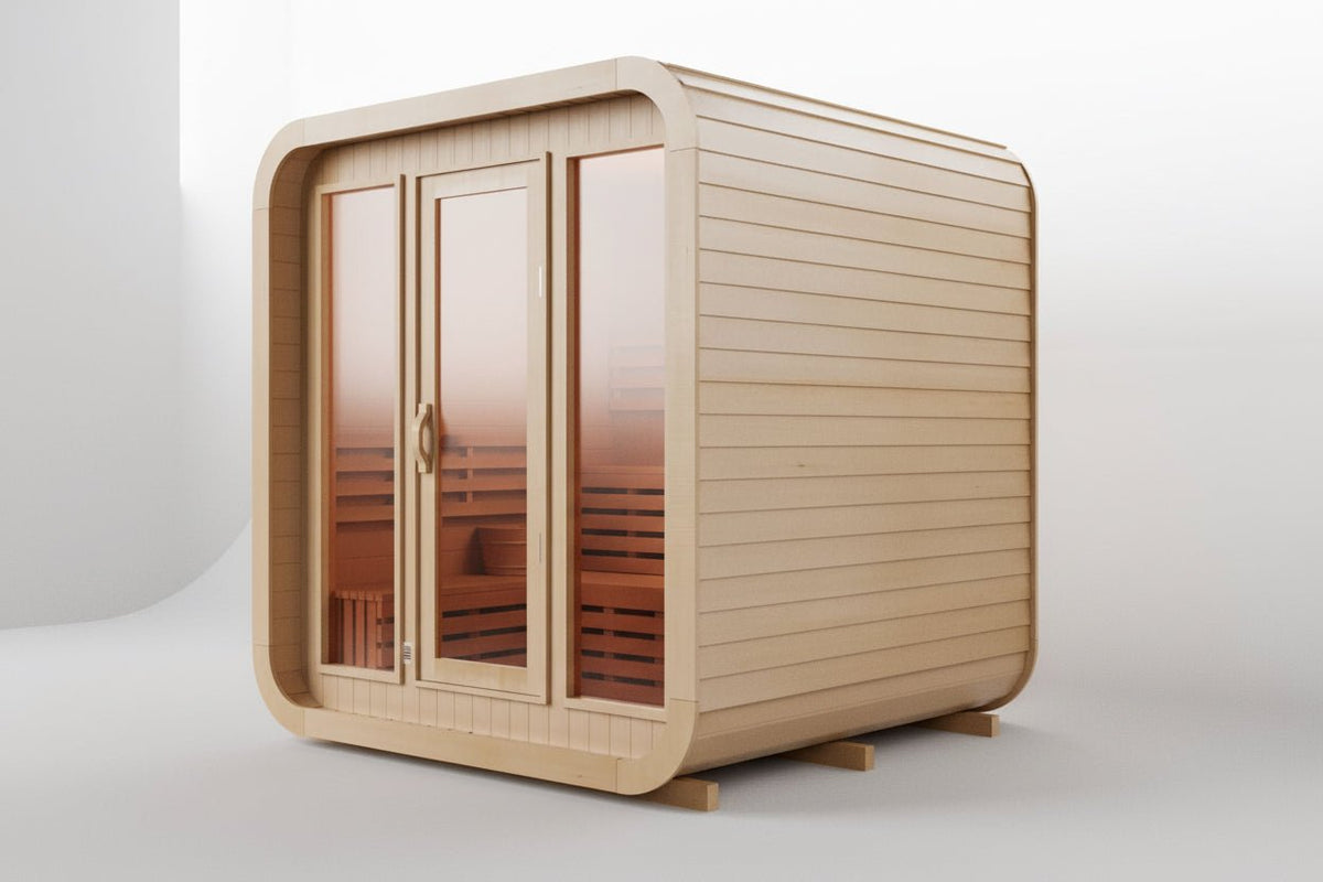 KOVE Cube Sauna, 3 to 4 Person, 6kW Harvia Heater