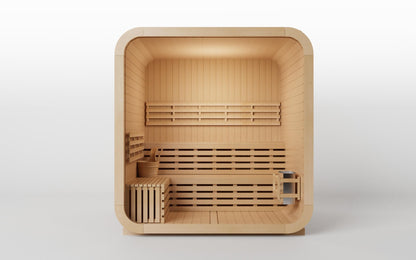 KOVE Cube Sauna, 3 to 4 Person, 6kW Harvia Heater