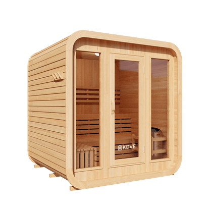 KOVE Cube Sauna, 3 to 4 Person, 6kW Harvia Heater