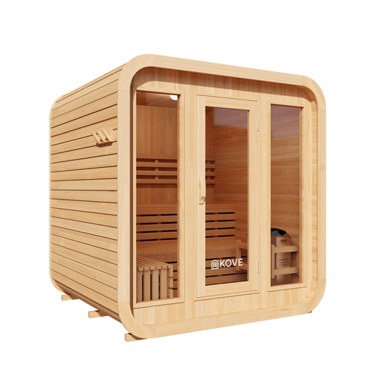 KOVE Cube Sauna, 3 to 4 Person, 6kW Harvia Heater