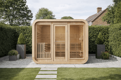 KOVE Cube Sauna, 5 to 6 Person, 8kW Harvia Heater
