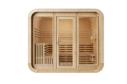 KOVE Cube Sauna, 5 to 6 Person, 8kW Harvia Heater