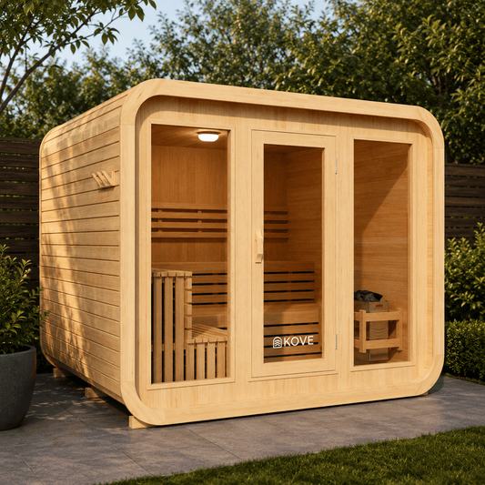 KOVE Cube Sauna, 5 to 6 Person, 8kW Harvia Heater