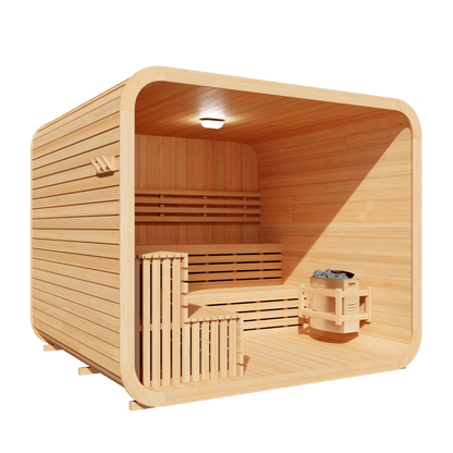 KOVE Cube Sauna, 5 to 6 Person, 8kW Harvia Heater
