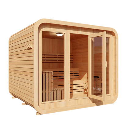 KOVE Cube Sauna, 5 to 6 Person, 8kW Harvia Heater
