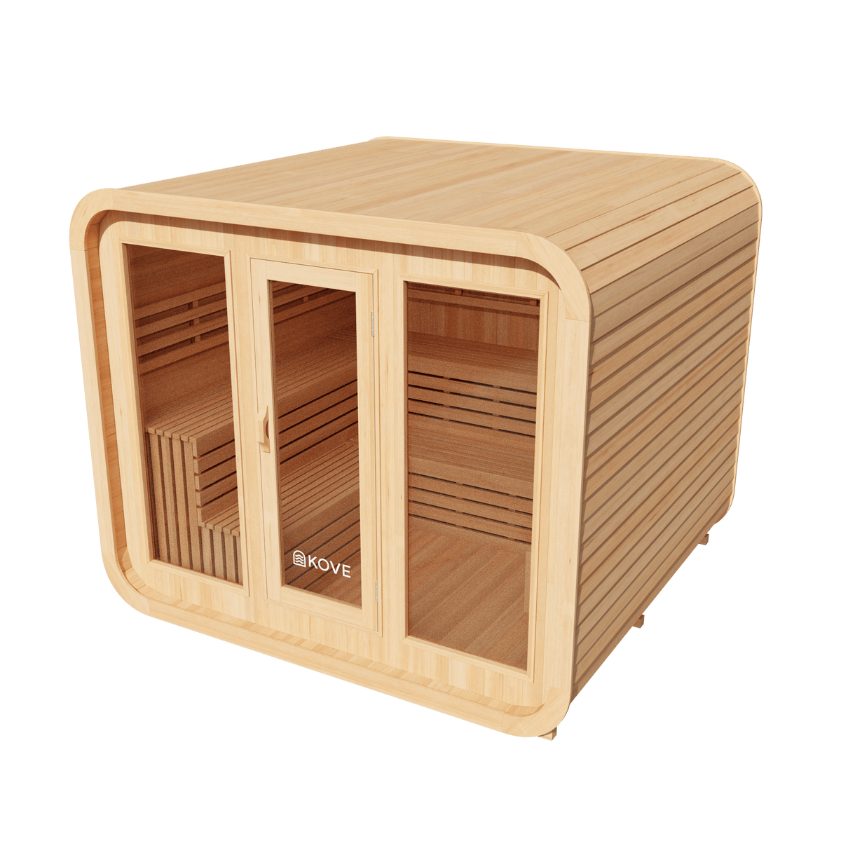 KOVE Cube Sauna, 5 to 6 Person, 8kW Harvia Heater