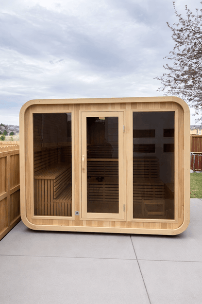 KOVE Cube Sauna, 5 to 6 Person, 8kW Harvia Heater